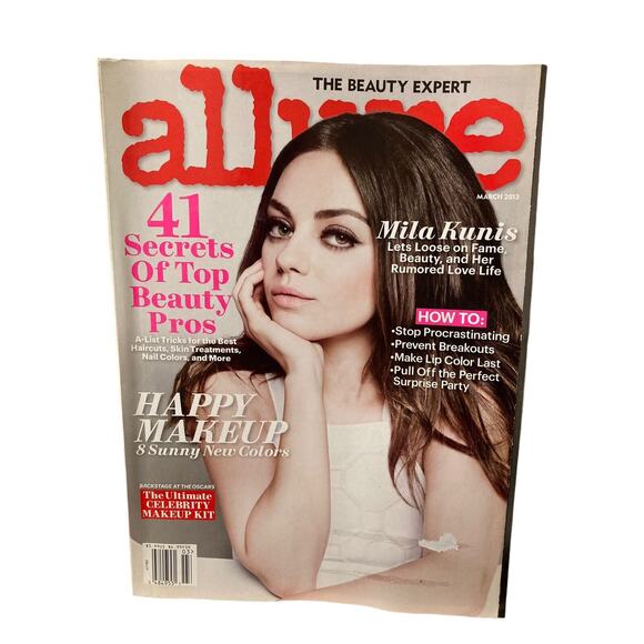Allure Magazine The Beauty Experts Mila Kunis March 2013 41 Secrets By Experts - Picture 1 of 10